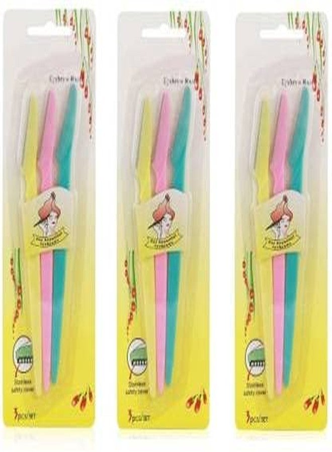 شفرات حلاقة الحواجب من إليكسيرا 9 المصنوعة من الفولاذ المقاوم للصدأ (عبوة من 9 قطع)